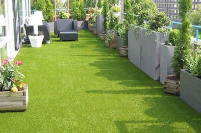 tuin aanleggen met kunstgras